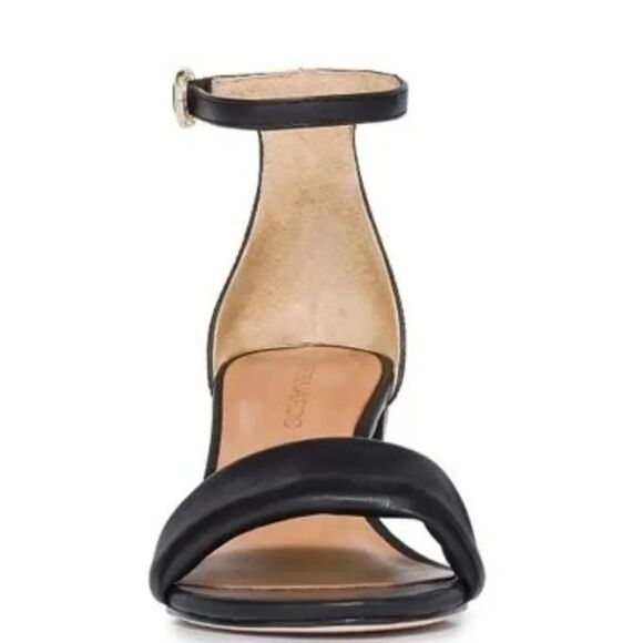 Bernardo Shoes - BE1RNARDO LEATHER OPEN-TOE LOW BLOCK-HEEL SANDAL G1